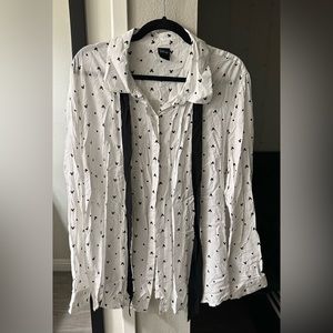 Disney/Torrid Mickey Button Down Blouse with Attached Tie